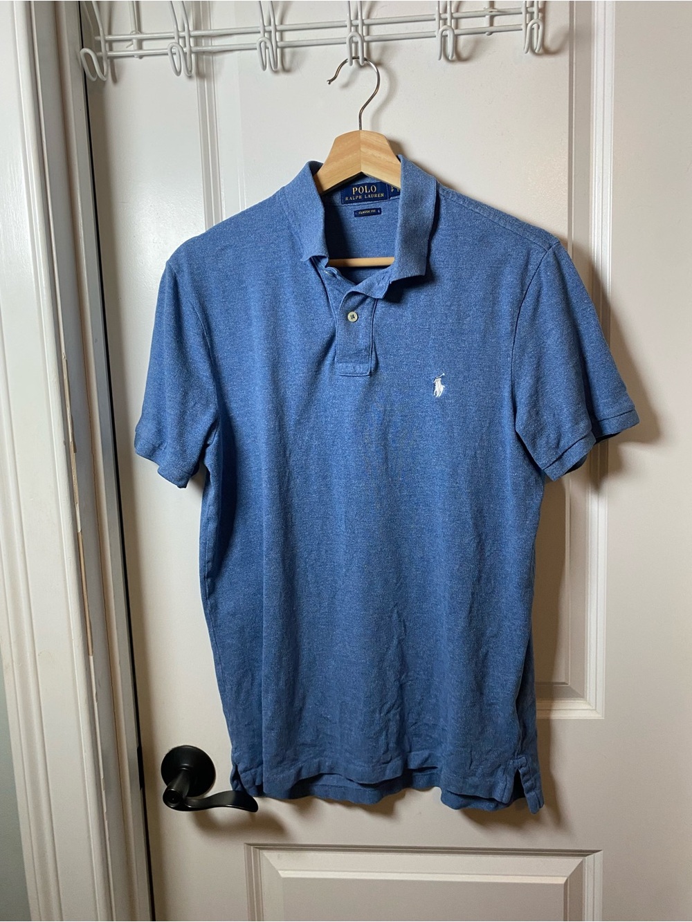 Ralph Lauren Men’s Heather Blue Short-Sleeve Classic Fit Polo